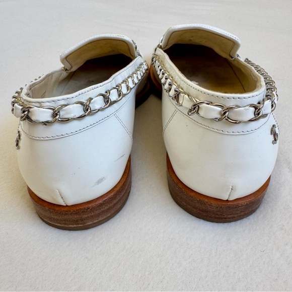 Chanel Patent Leather Chain Loafers - Picture 6 of 10